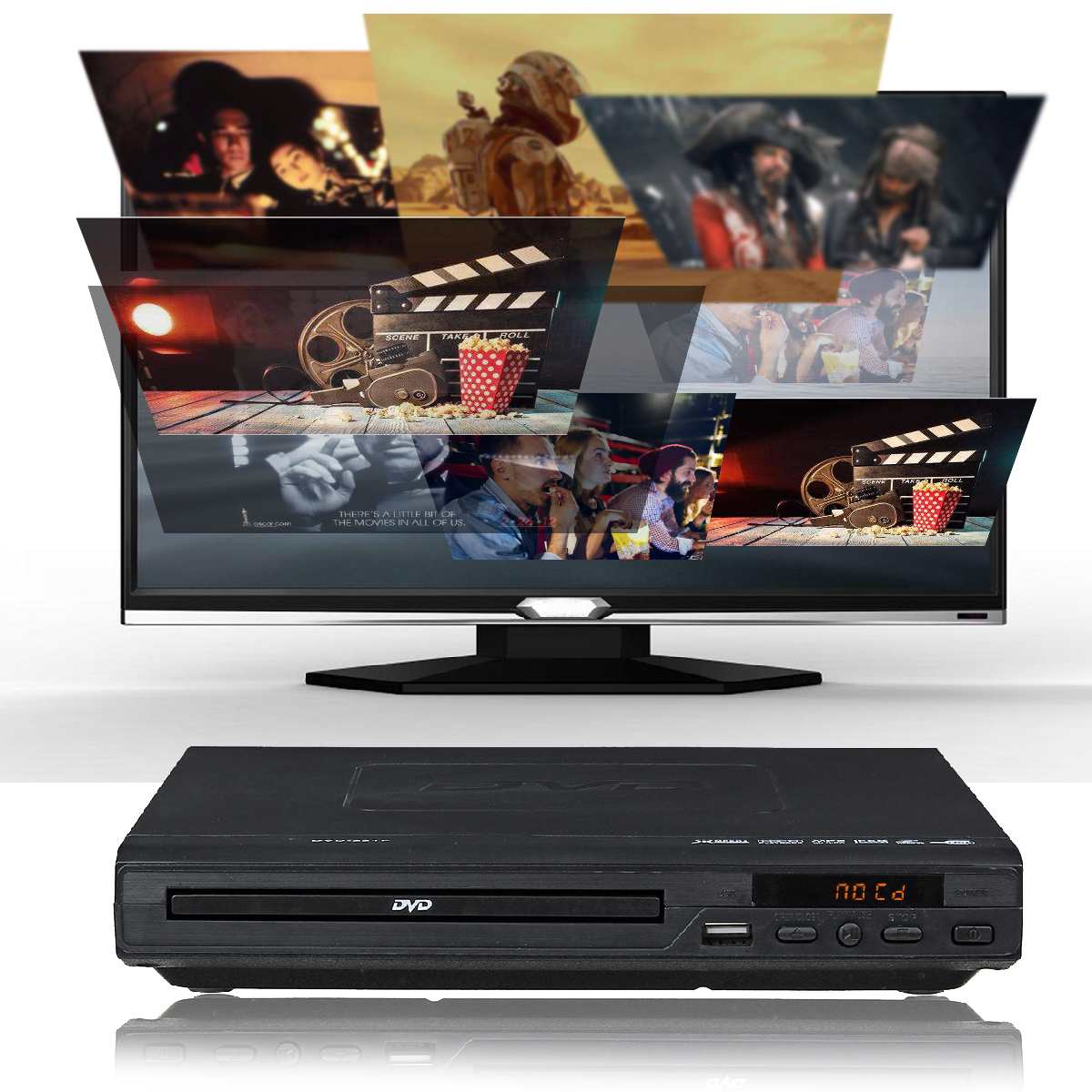110 V-240 V HDMI 1080p Mini DVD Speler USB/AV Draagbare Meerdere Afspelen ADH DVD CD SVCD VCD MP3 JPEG JPEG Home Theatre-systeem