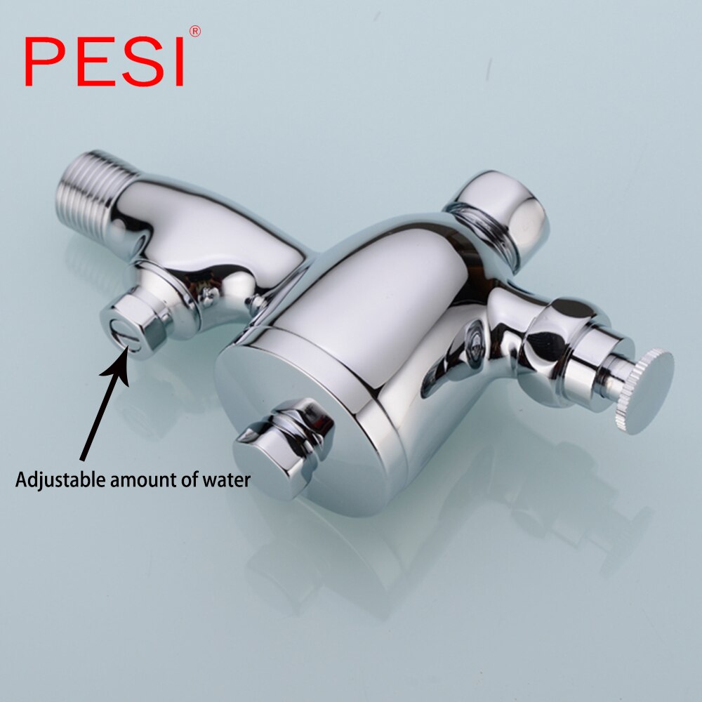 Toilet Full Copper Body Delay Flushing Valve Hand Pressed Self Closing Urinal Device.