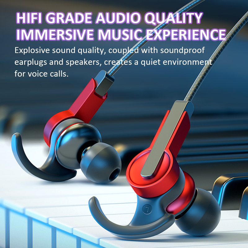 Auricolari da gioco cablati da 3,5 mm, auricolari audio analogici, cuffie cablate con microfono, auricolari sportivi stereo HiFi bassi, gioco senza ritardo