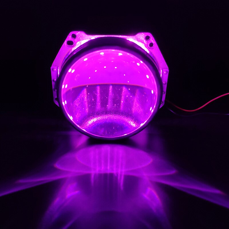 Dæmon øje led lys djævel øjne til 3 2.5 tommer bil hoved lys projektor linse motorcykel hid xenon hella  q5 wst 360 grad smd: Lilla
