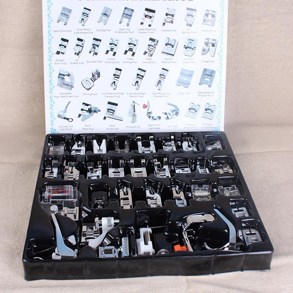 32Pcs Mini Naaimachine Presser Voet Voeten Voor Brother Singer Naaivoeten Vlechten Blind Stitch Stopnaald Set Accessoires