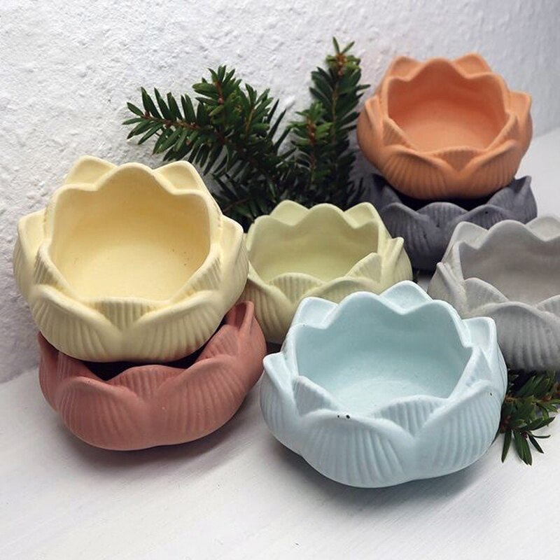 Moule porte-bougie en Silicone, en résine époxy, pour bricolage, en argile, en béton
