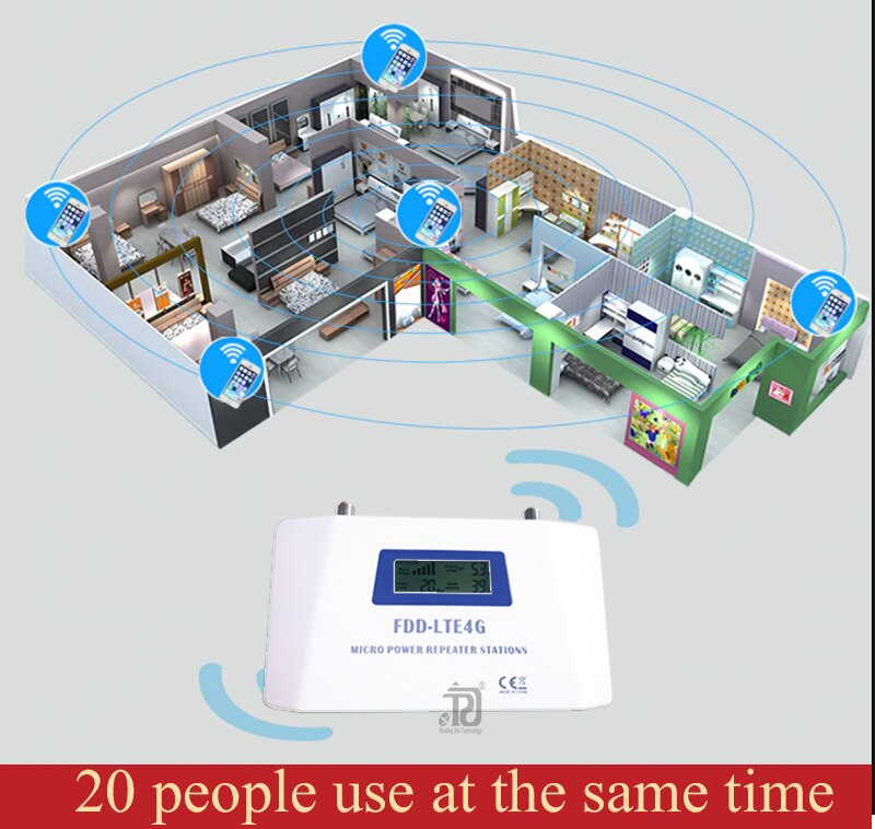 2g / 4g mobiltelefon signal booster lte 1800 cellulær forstærker 4g dcs 1800 mhz 4g mobil signal booster 4g internet signal repeater