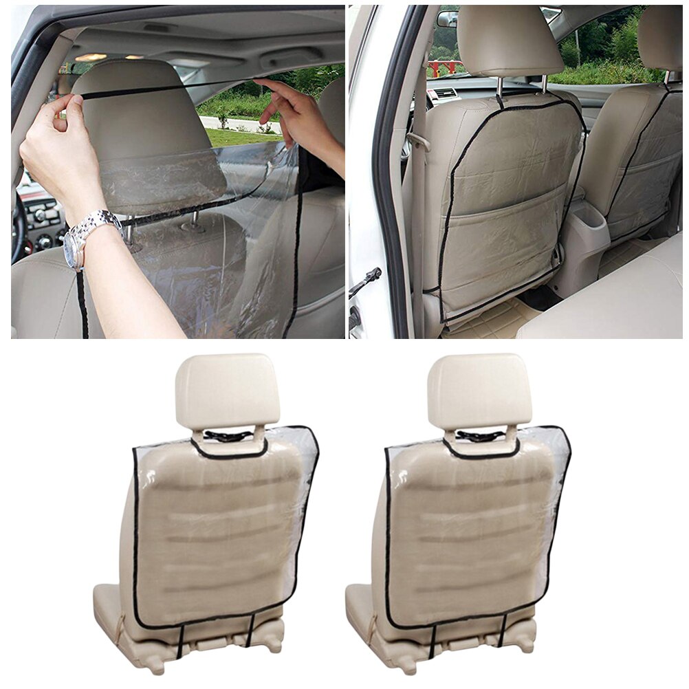 2pcs Car Seat Back Protector Anti Kick Pads Transparent Car Seat Back Mat Protetctive Cover Seat Cover Protector