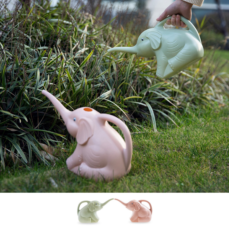 Al aire libre bebé elefante regadera larga hervidor de agua hogar jardín riego Gadget planta flor césped maceta Multicolor