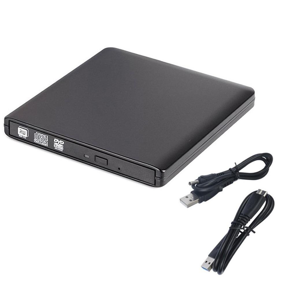 Grabador de CD/DVD-RW externo USB 3,0, reproductor de unidad óptica de CD/DVD, negro, para Notebook, PC, escritorio, Apple, Mac, WIN 7/8/10