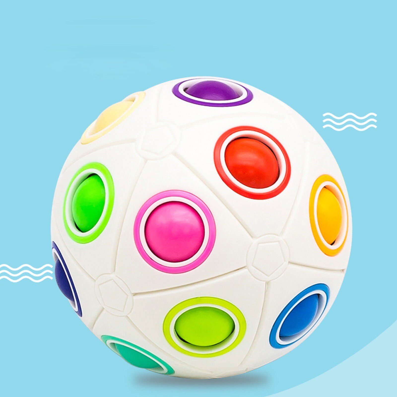 Fidget Regenboog Bal Spheric Magische Kubus Anti-Stress Speelgoed Voetbal Kinderen Speelgoed Decompressie Speelgoed Zabawki Antysresowe