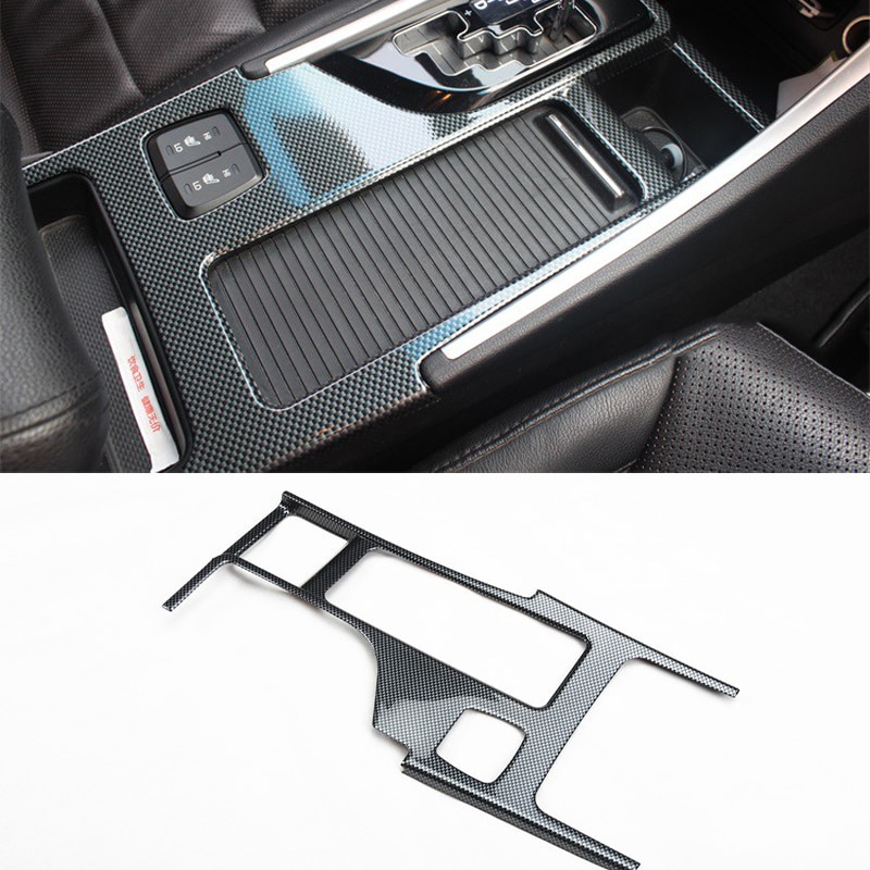 For Hyundai Sonata YF Carbon Style Gear Box Panel Water Cup Holder Cover Trim Car-Styling