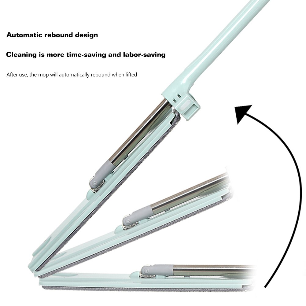 Household Flat Squeeze Mop Hand-free Wash Flat Mop Automatic Spin Mop Pads