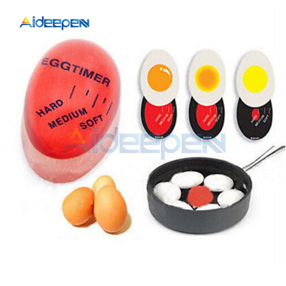 1 stk æg perfekt farveændring timer yummy bløde hårdkogte æg madlavning køkken miljøvenlig harpiks æg timer rød timer værktøjer