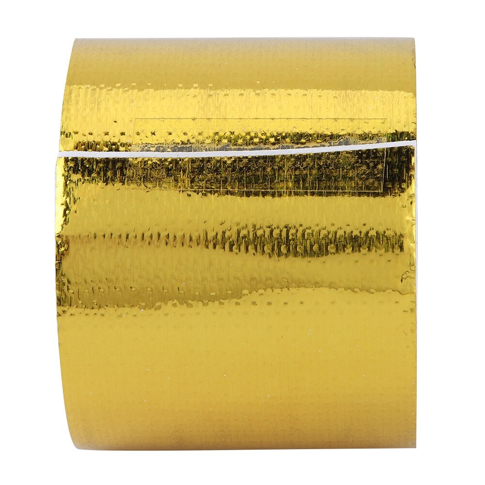 1 rull gylden 10m/9m*5cm aluminiumsfolie lim reflekterende varmebeskyttende teip til drivstoffceller motordeksel motorrom