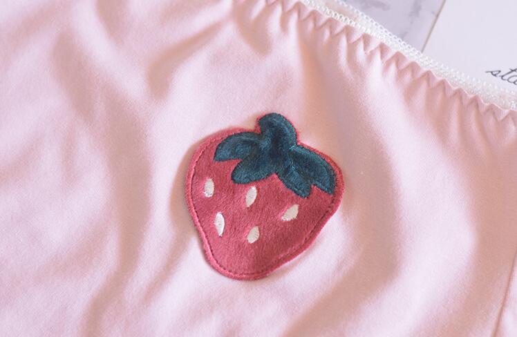 Foto ml  xl 3l lolita kawaii sød æble broderi menstruation sanitær periode lækagefri tampon bomuld trusser underw