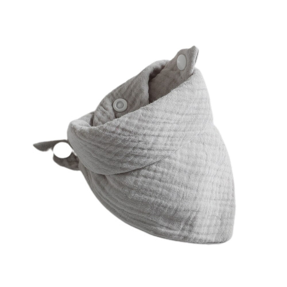 Bavaglino bavaglino tasca garza di cotone asciugamano saliva bavaglino fazzoletto bavaglino garza per bambini: gray