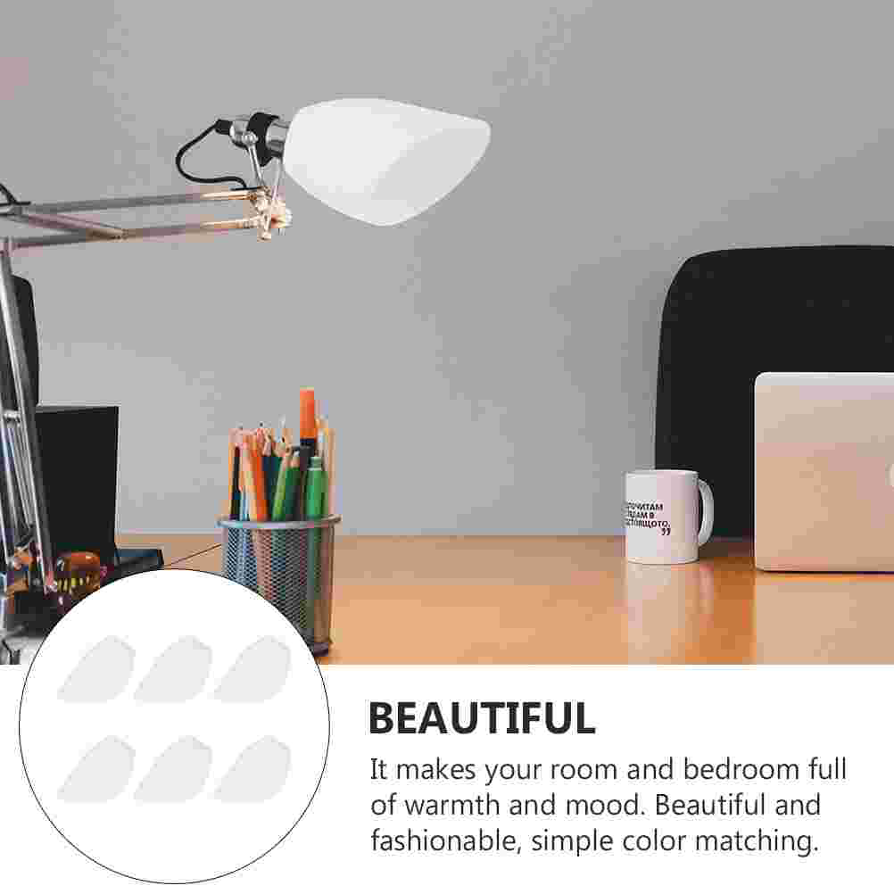 6pcs Household Plastic Lampshade Light Cover Ceiling Light Lamp Cover White