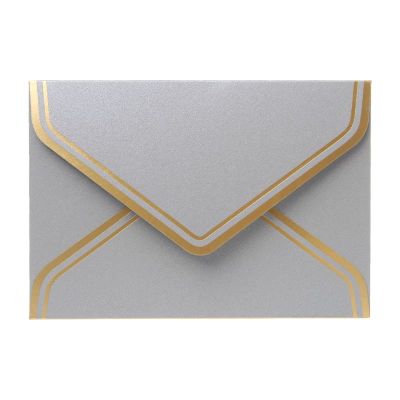 10 unidades/juego de Sobres de papel para manualidades Retro Vintage en blanco para cartas, tarjetas de felicitación, invitaciones a de boda, de 125x175mm: Silver