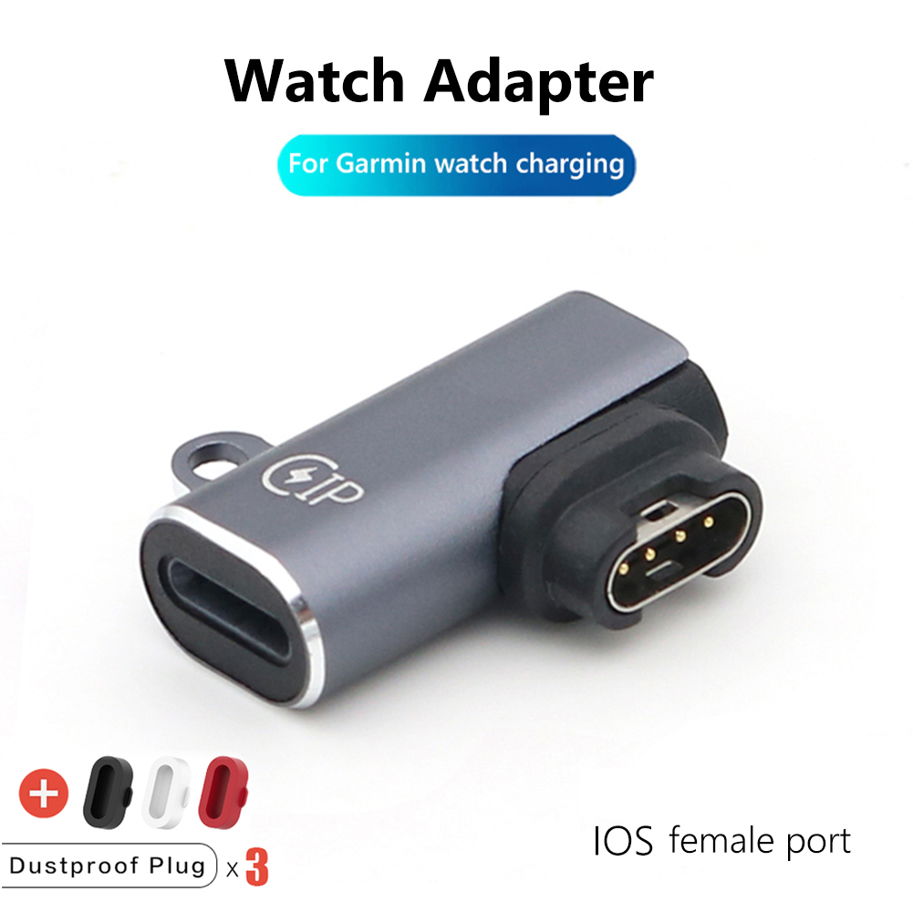 Oplaadkabel Adapter Voor Garmin Fenix 7 6 5 7x6x Vivoactive 3 Forerunner 955 935 745 255 Oplader Plug Type C/Micro USB/8 Pin: Bruin