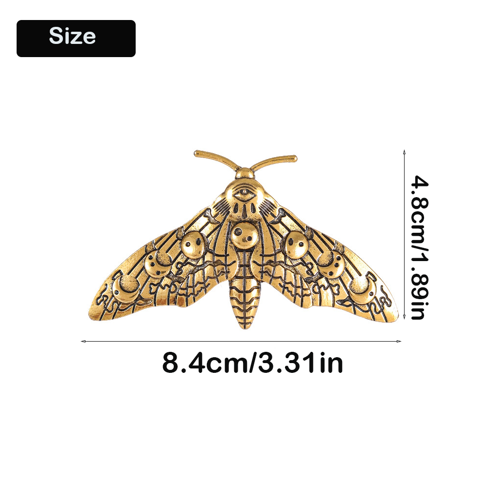 Alloy Hair Clip Moth Decor Gothic Hair Pin Vintage Hair Pin 3.31×1.89in Hair Styling Hair Clip Hair Accessories