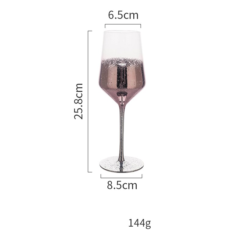 Personlighet stjernehimmel vin glass kopp beger champagne glass hjemme drikke krystall cocktail glass ware bar hotell drinkware: Rose gull 480ml