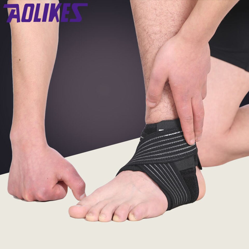 Aolikes 1 Paar Enkel Protector Sport Enkel Ondersteuning Elastische Enkelbrace Guard Voet Ondersteuning Sport Gear Gym