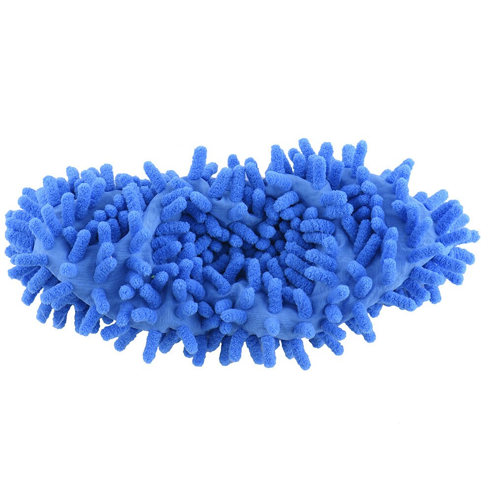 1 pièce, pantoufle de serpillère anti-poussière, pantoufle paresseuse, polissage au sol de maison, nettoyage facile, couverture de chaussettes: Blue
