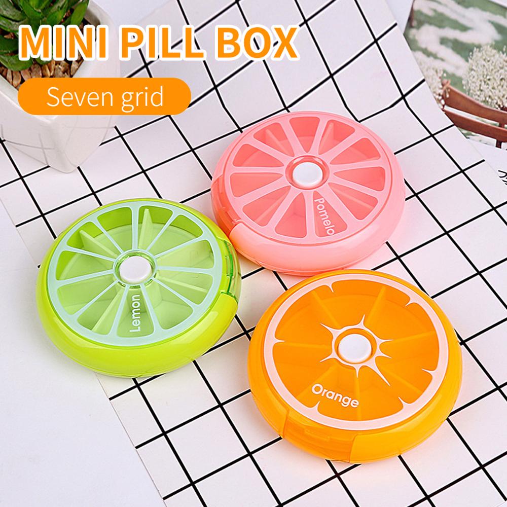 Weekly Rotating Pill Box Case Home First Aid Splitter Tablet Storage Organizer Medicine 7 Day Pill Container For Travel
