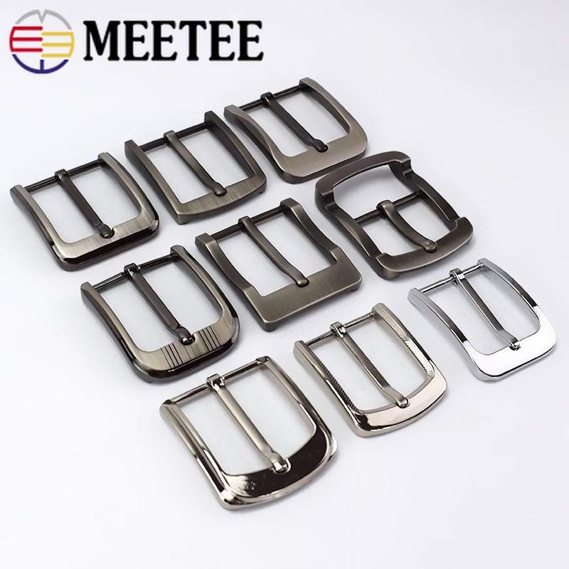 Meetee-hebillas de cinturón con pasador de Metal para hombre y mujer, hebillas de cinturón de 35/40mm, para manualidades de cuero, accesorios de decoración para Vaqueros, 1/2/5 Uds.
