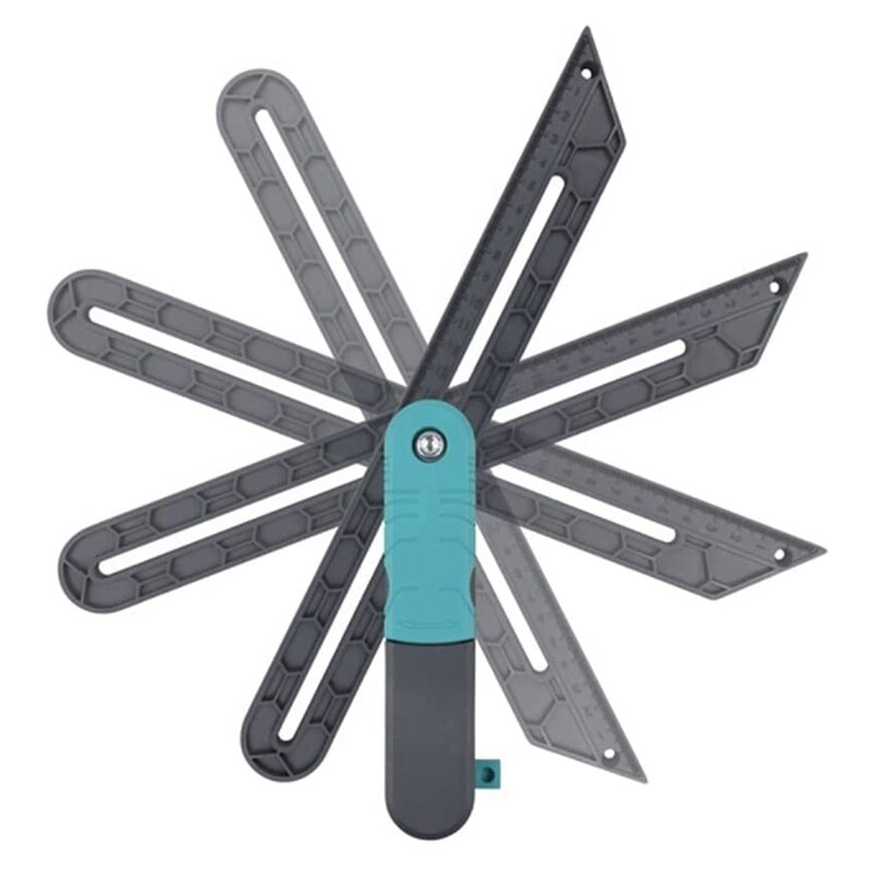 Fast Marking Measuring Ruler with Lock Adjustable Angle Ruler Multi-Function Woodworking Angle Measure Tool