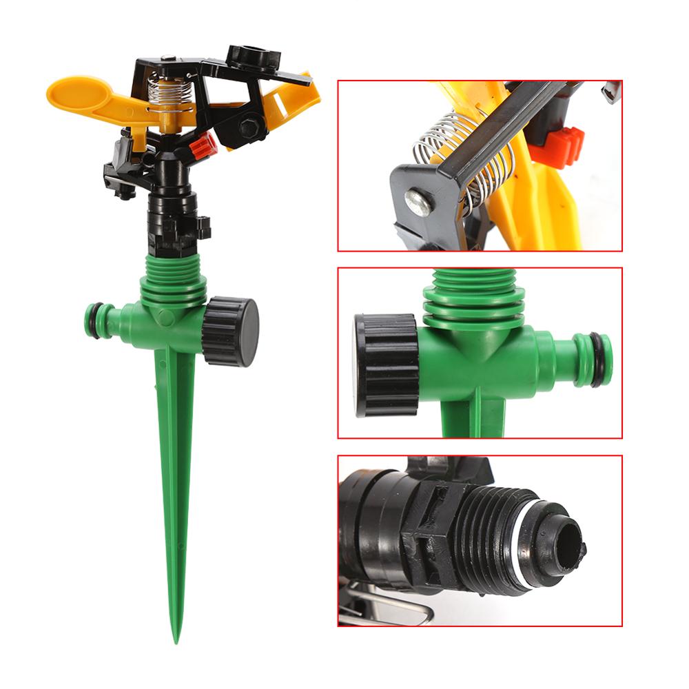 Tuin Sprinkler Spike Gazon Gras 360 Graden Verstelbare Roterende Water Sproeier Voor Tuin Irrigatie Systeem