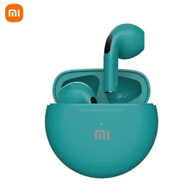 Xiaomi air pro 6 tws sem fio bluetooth fones de ouvido controle toque com microfone alta fidelidade som esporte música: Azul