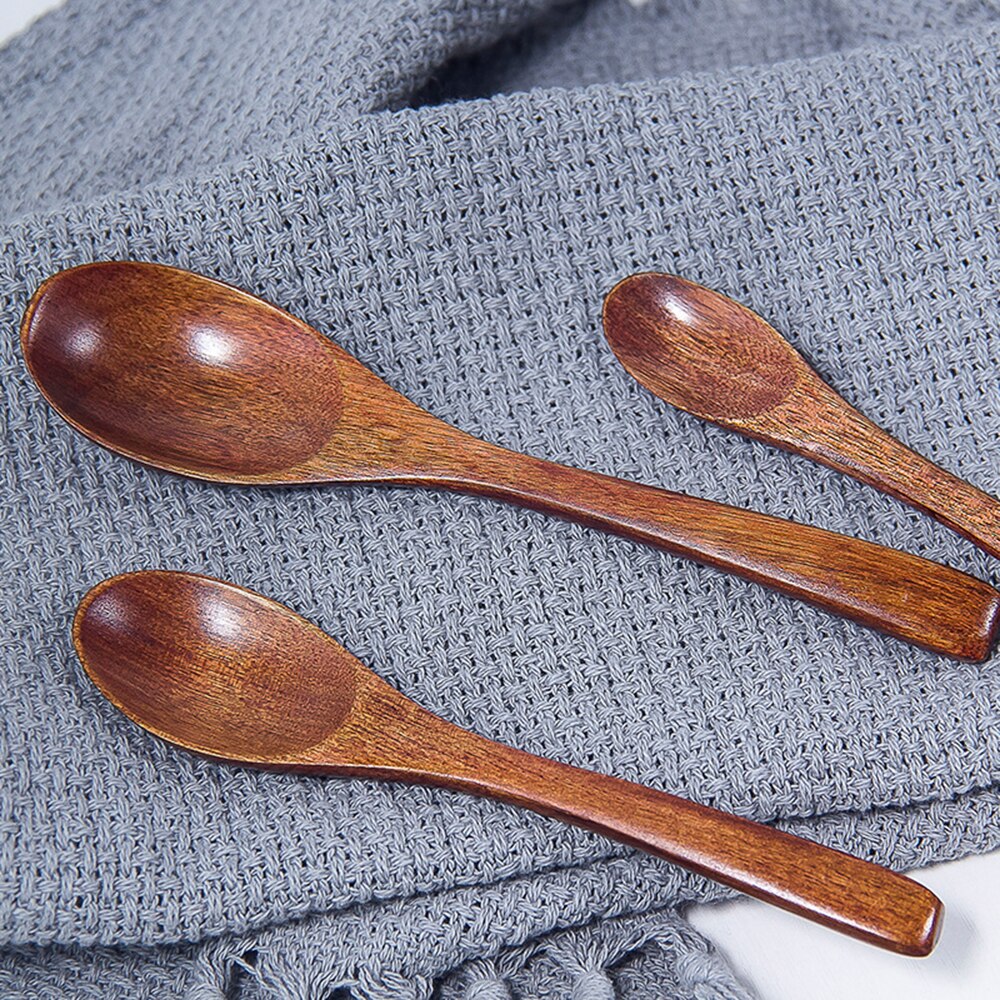 Wooden Spoon Bamboo Kitchen Cooking Utensil Tool Soup Teaspoon Catering Kids Spoon kitchenware for Rice Soup