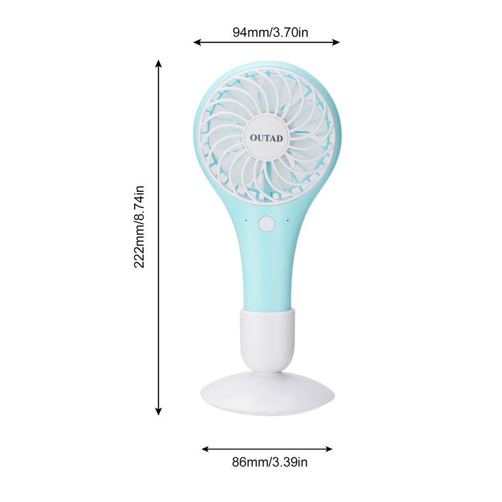 OUTAD Tragbare Wasser Tropfen Mini USB Fan Batterie Betrieben Fan Handheld Kleinen Ventilator für draussen Reise Innen Büro Schreibtisch