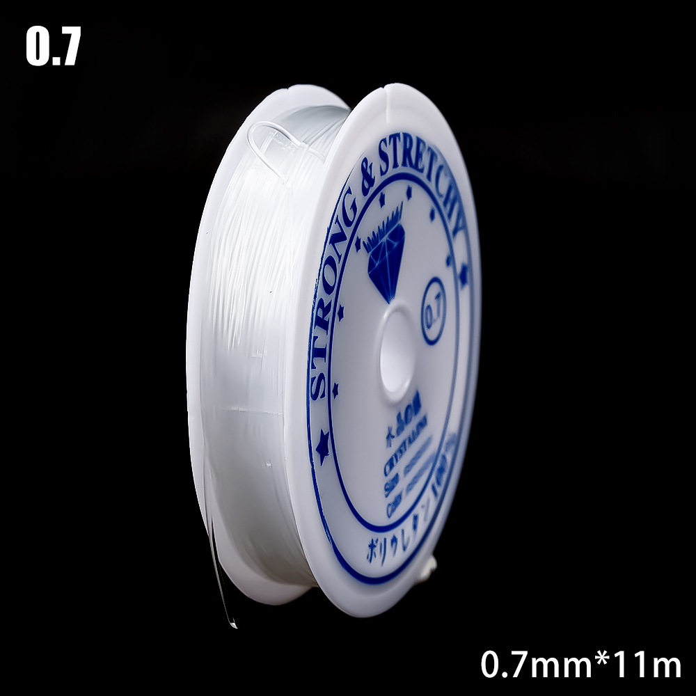 0.4-1.2mm gennemsigtige strækbare elastiske krystallinjer perlere reb snor smykkerør tråd tråd gør-det-selv håndlavet armbånd halskæde: Rød