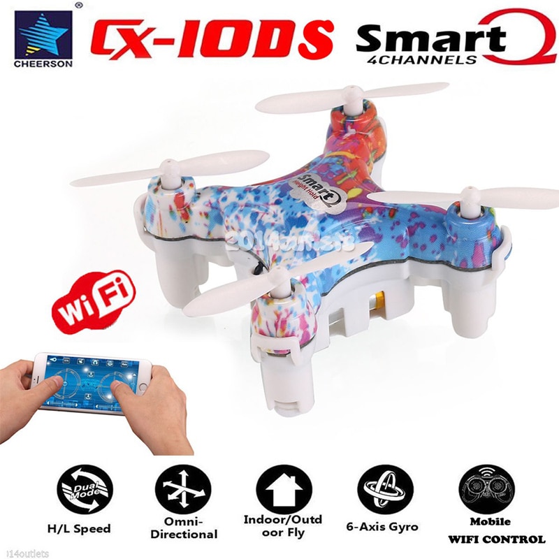 CX-10DS 2.4 Ghz 6-Assige Gyro Mini Rc Quadcopter Drone Wifi Controle Hoge Hold Functie 6 Assige Gyro 3D speelgoed Voor Kinderen