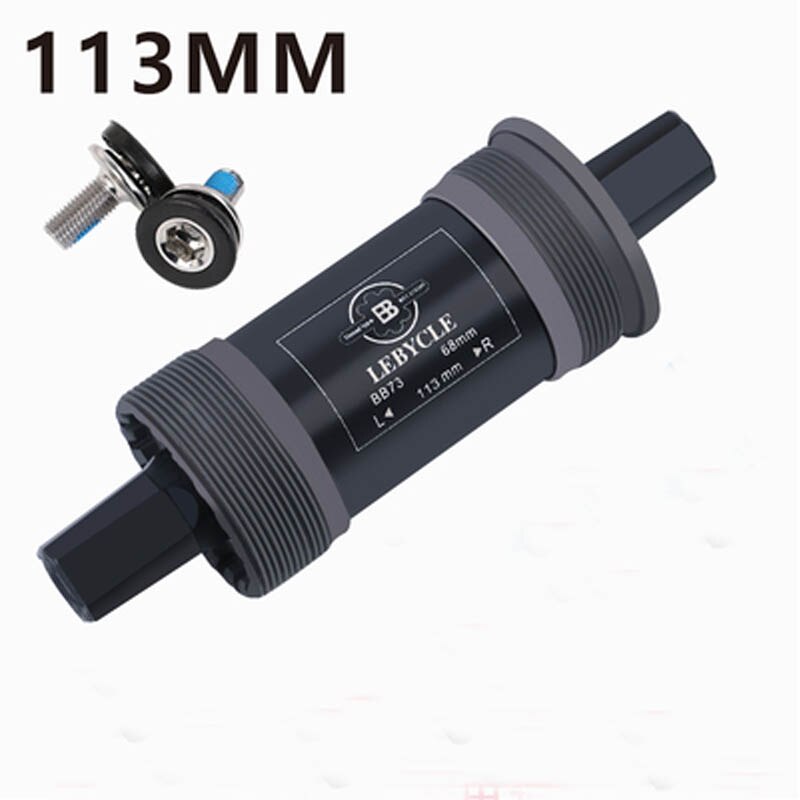 Bike BSA Bottom Bracket 113mm 120mm 122.5 124mm 126mm Quare Hole Crank Axis bicycle parts for Square Tapered Spindle Crankset: 113mm