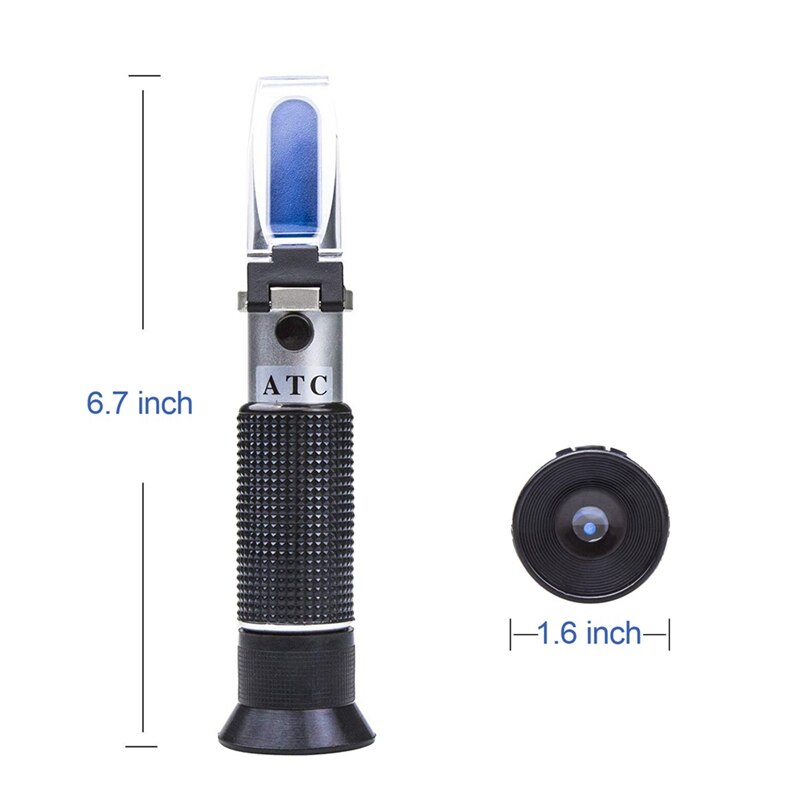Handheld Alkohol Refraktometer Trauben Wein Konzentration Meter Dichtemesser 0-25% Alkohol 0-40% Brix ATC Wein Tester