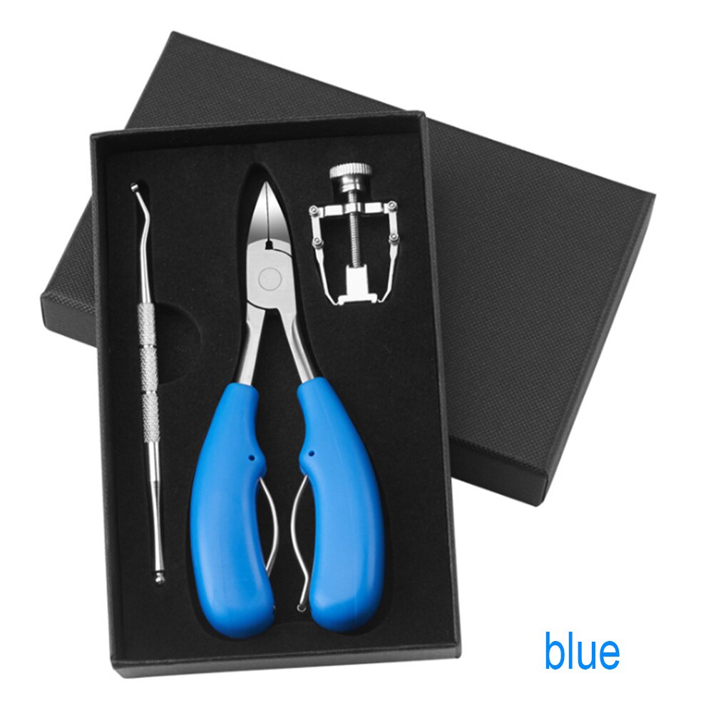 Toenail Scissors Sharp Stainless Steel Heavy Duty Toenail Clippers for Thick or Ingrown Nail Soft Non-Slip Handle Pedicure Kinfe: Blue