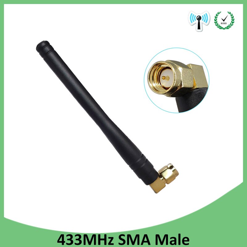 Lora lorawan compteur d'eau 433MHz antenne 3dbi SMA connecteur mâle pliant 433 mhz antenne étanche gaz meterwireless récepteur
