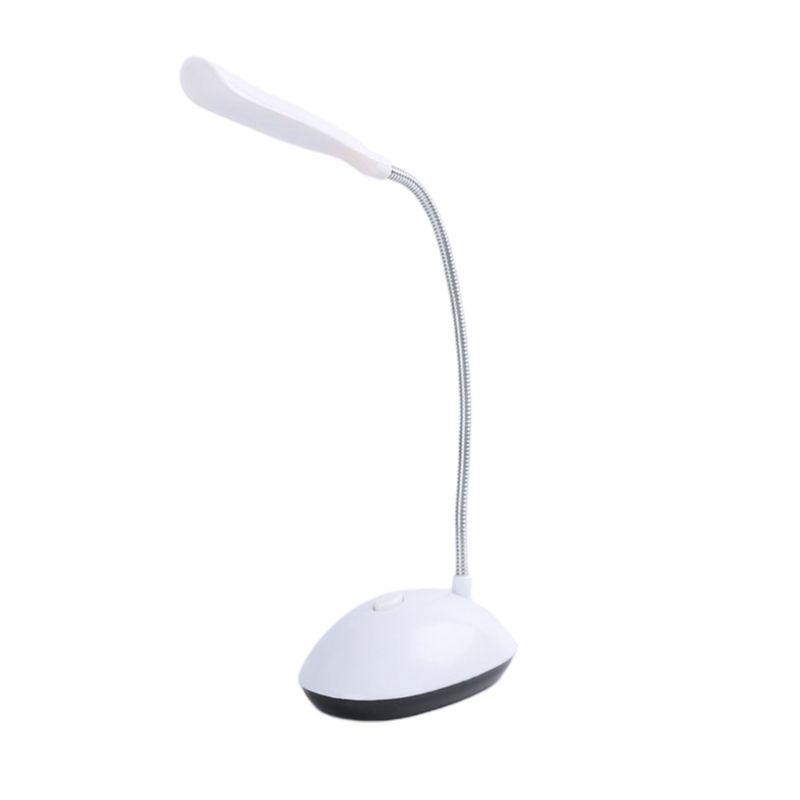 Battery Powered Mini LED Desk Lamp 360 Degree Rotation Reading Table Night Light