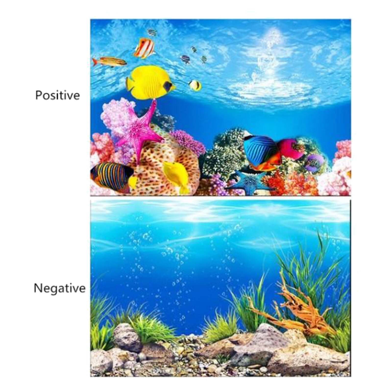 Ocean PVC Aquarium Background Poster Fish Tank Decoration Landscape