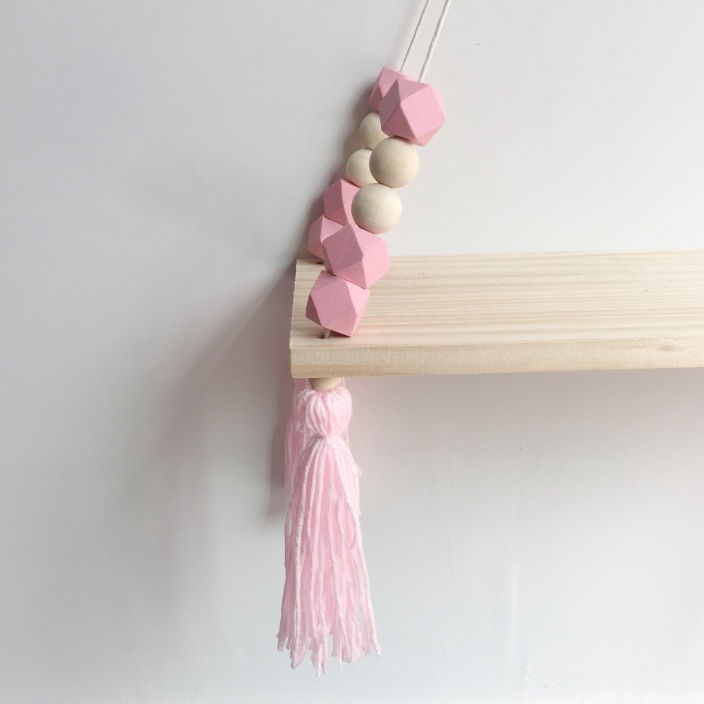 Loozykit barnesoverom arrangør for leker trehyller diy treperler vegghylle lagring arrangørhyller hjemmepynt