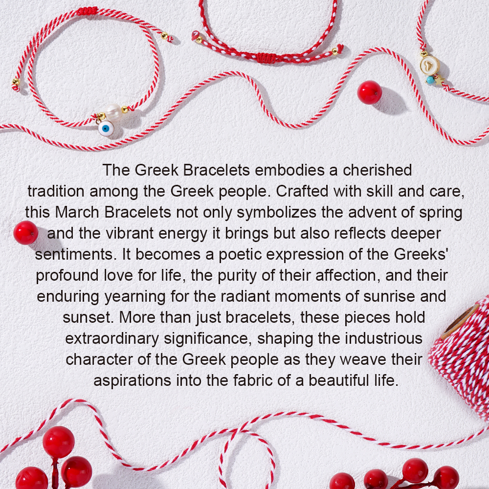 gehen2boho 2024 Martis Schmuck Legierung Böse Augen Kristall Perlen Kette Griechischen März Armbinde Für Frauen Zarte Neujahrsgeschenke