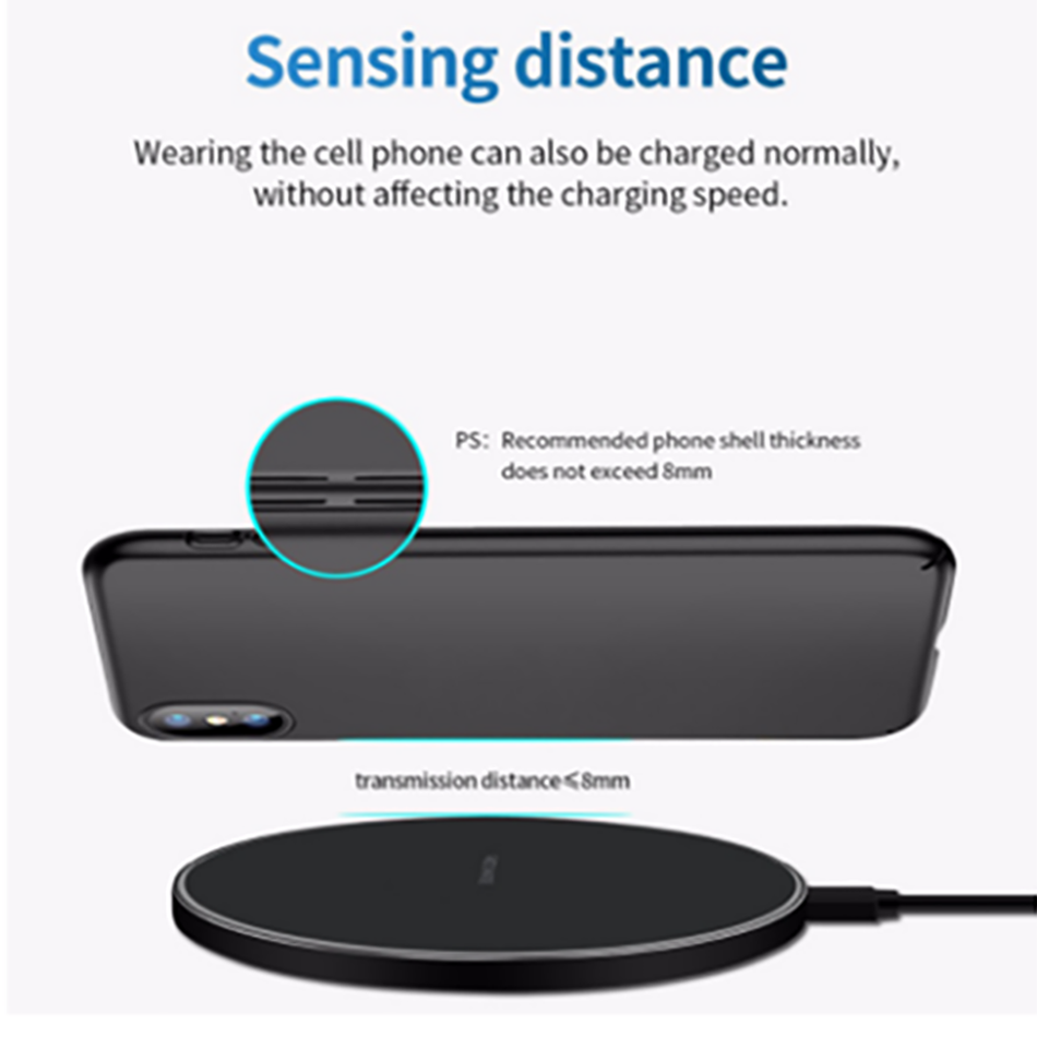 Cargador inalámbrico rápido 20W para Samsung Galaxy S10 S9/S20 S8 S7 S6 Note 9, almohadilla de carga USB Qi para iPhone 12 11 Pro XS Max XR X 8