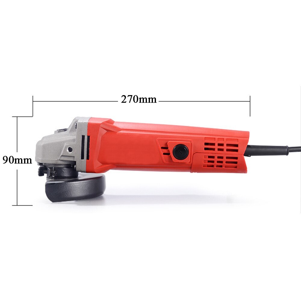 EU 220V 670W 100mm Handheld Electric Angle Grinder Speed Regulating Grinding Machine for Metal Wood Polishing Cutting