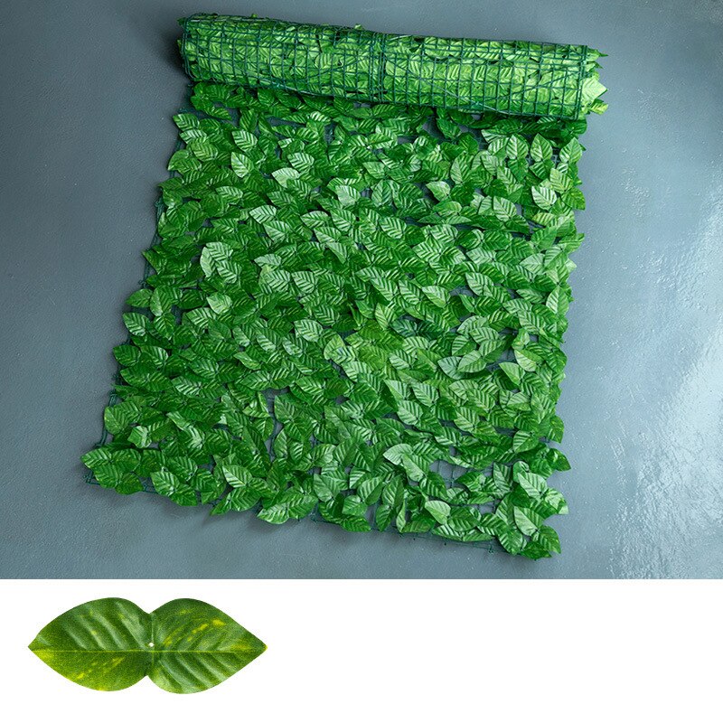 Artificial leaf Fence Net Greenery Panel Green Wall Fence Faux Ivy Vine Leaf Garden Outdoor Decor: 05-L