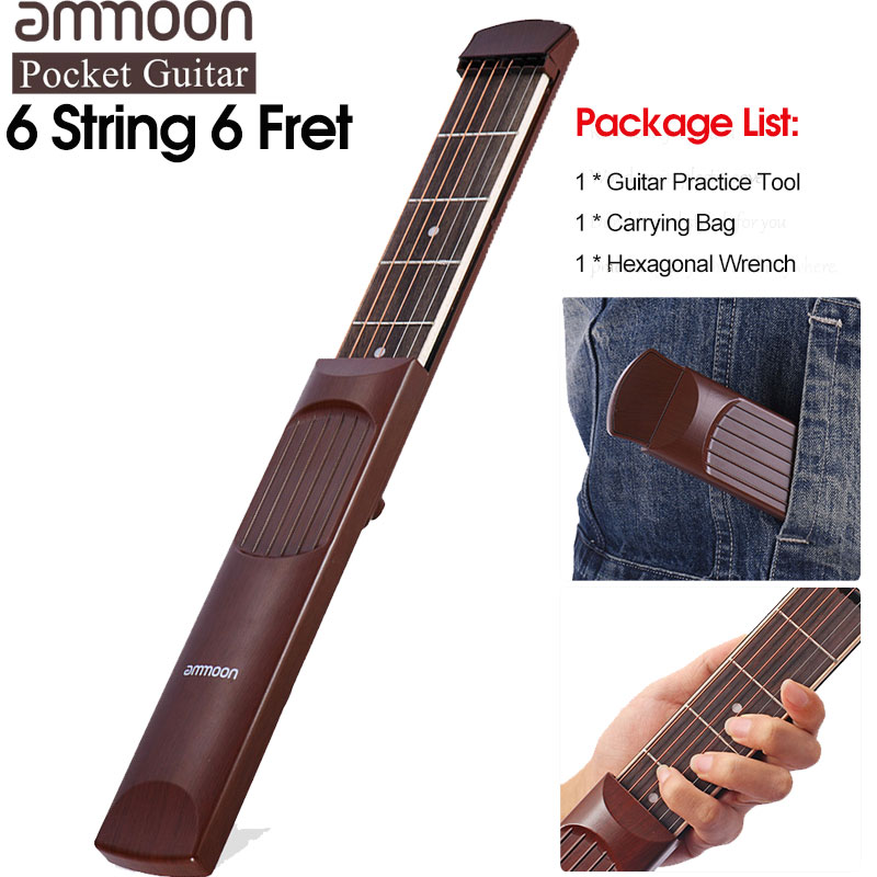 SOLO Portable Guitar Chord Trainer Pocket-Guitar Practice Tools LCD Musical Stringed Instrument Chord Trainer Tools for Beginner: 6 String 6 Fret 2