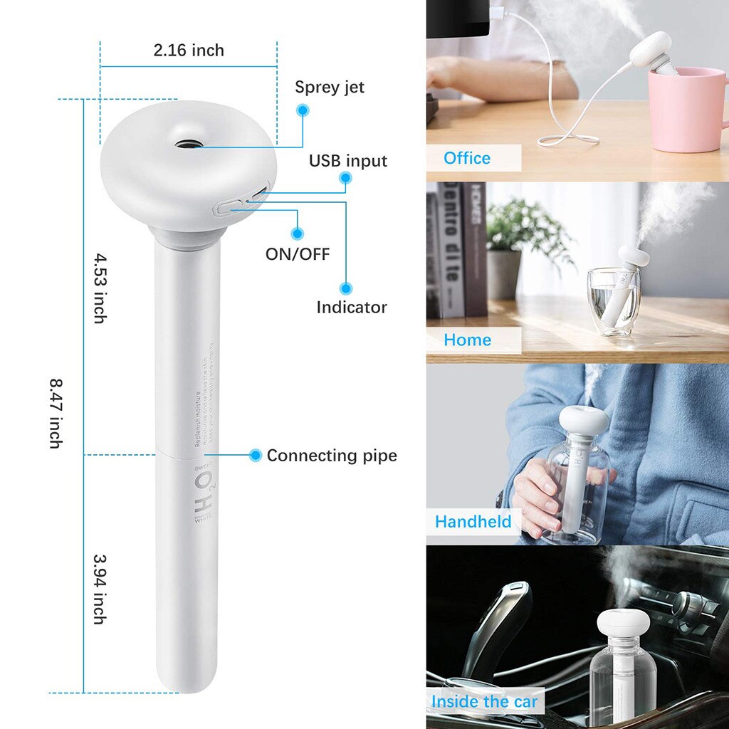 Usb Handig Donut Luchtbevochtiger Usb Draagbare Mini Luchtbevochtiger Koele Mist Luchtbevochtiger Voor Kantoor Afneembare Diffuser Draagbare