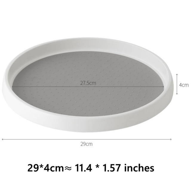 Kitchen Condiment Shelf Rotatable Tray Table Top Tray Storage Tray Seasoning Bottle Plastic Kitchen Counter Top Storage Box: Large