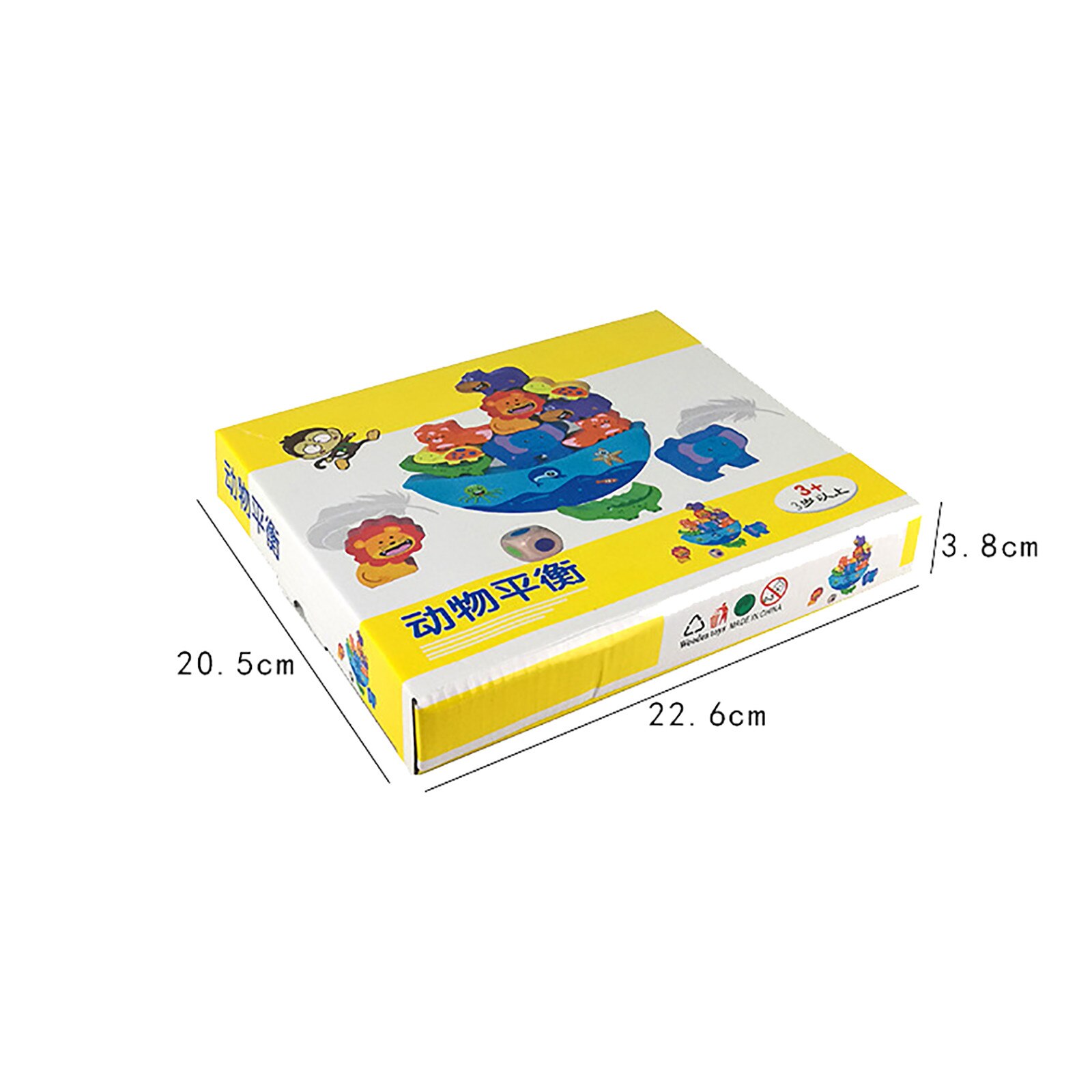 Drewniane zwierzęce drewniane klocki Bitable farba dziecko układanie równowagi gra łódź fala baza zwierząt dzieci dziecko edukacja zabawka