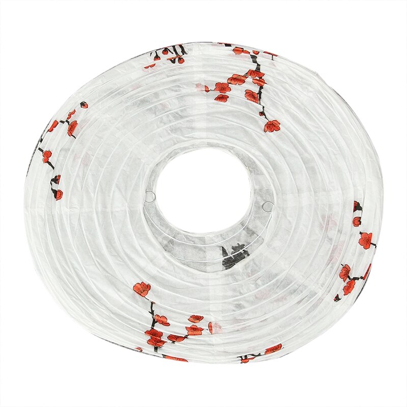 2 Pcs 40cm Lamp Shade Paper Lantern Oriental Style Light Decoration, Plum Blossom & Bamboo