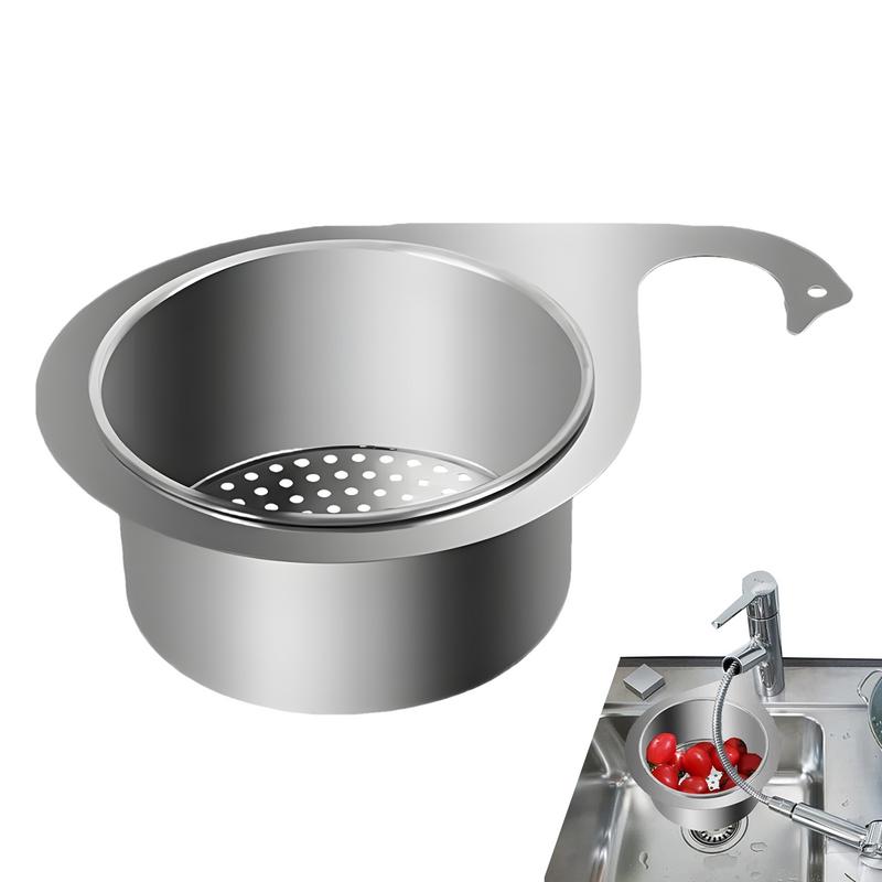 Cesta de drenaje de cisne, fregadero de acero inoxidable, cesta receptora de alimentos, filtro de fregadero de cocina, cesta de drenaje de residuos de fregadero de cocina versátil